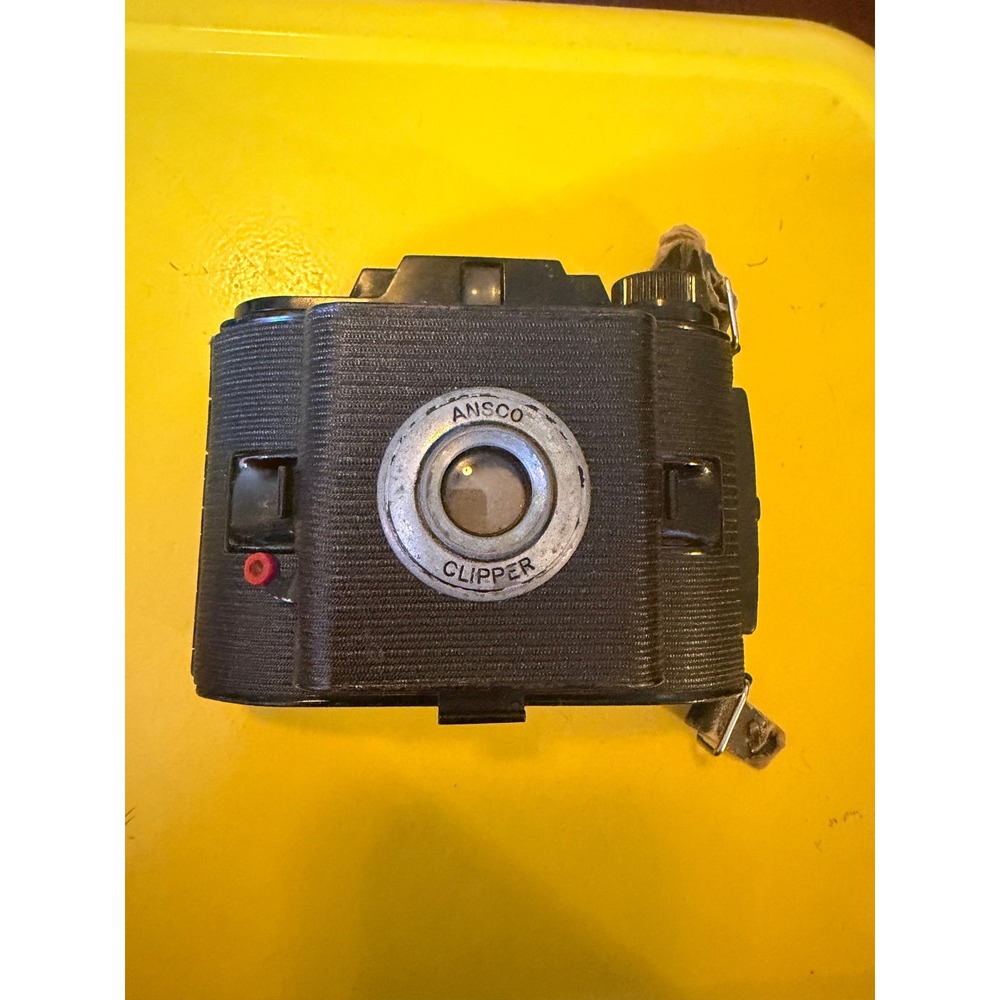 Vintage Ansco Clipper Folding Camera Black Art Deco 616 Film Retro Photography